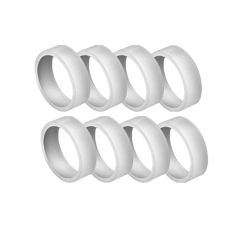 8pcs white