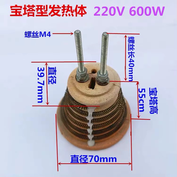 220V Electric Heater RoundSquare Heating Element Wires Coil Resistance Heating Rod for Fan Bath Heater Electric Fireplace Warmer