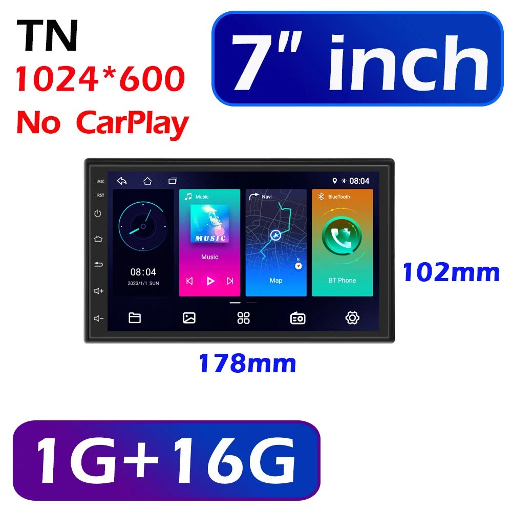 7 inch 1G 16G TN