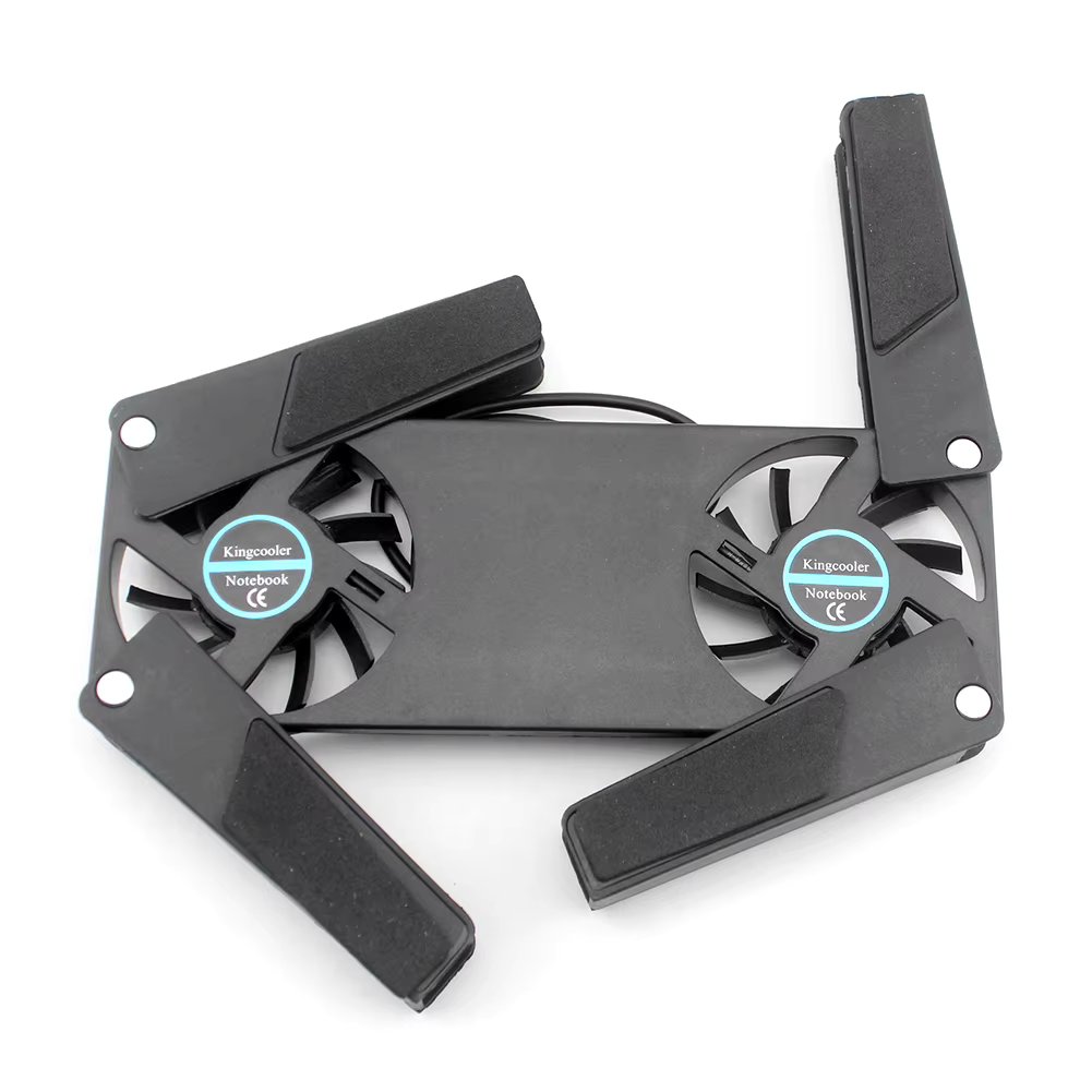 USB Powered Foldable Cooler Pad with Double 60mm Fans Notebook Cooling Pad Cooling Pad Bracket for Notebook Laptop PC Computer