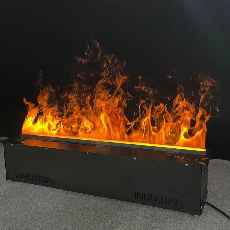 800mm Smart Indoor 3D Atomized Fireplace Multicolored Electric Color Flame 3D Atomizing Water Steam Humidifier LED Decorative