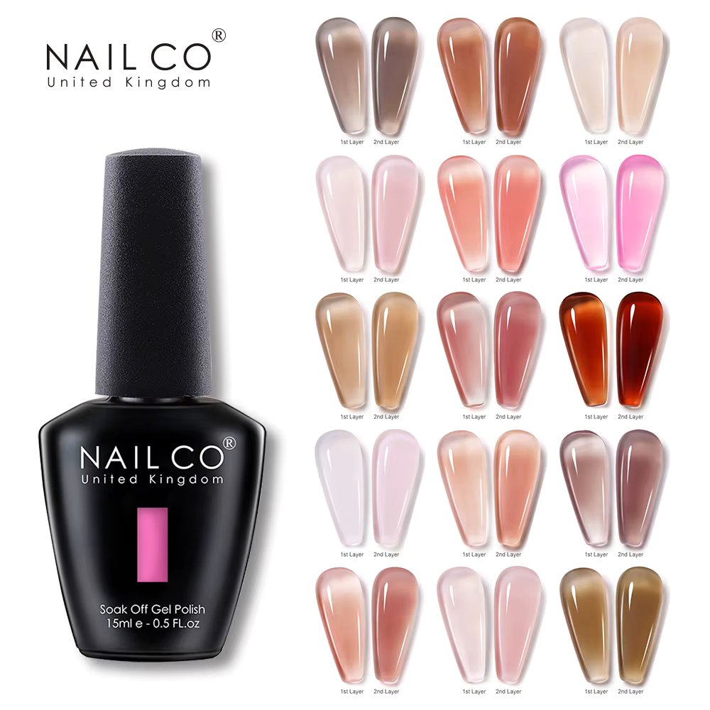 NAILCO 15ml Gel Nail Polish Translucent Hybrid Nail Gel Transparent Manicure Semi-permanent Enamels Varnish For UV Nail Supplies