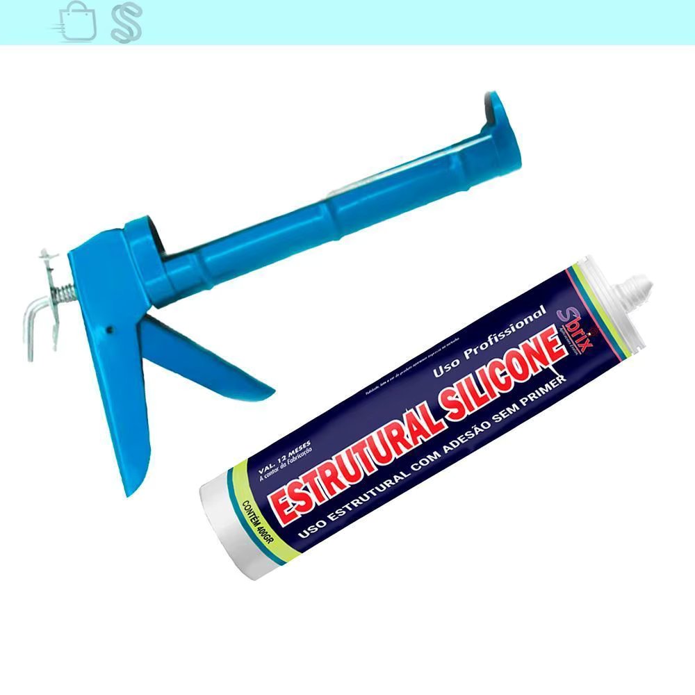 White Structural Silicone 400g Sbrix Cartridge and Applicator