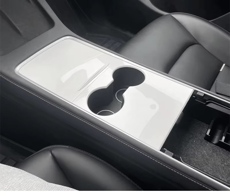 Plastic Moulded Centre Console Cover For Tesla Model 3/Y 2021-2023 Interior Modification Decor Adhensive Trims Face-Lift Overlay