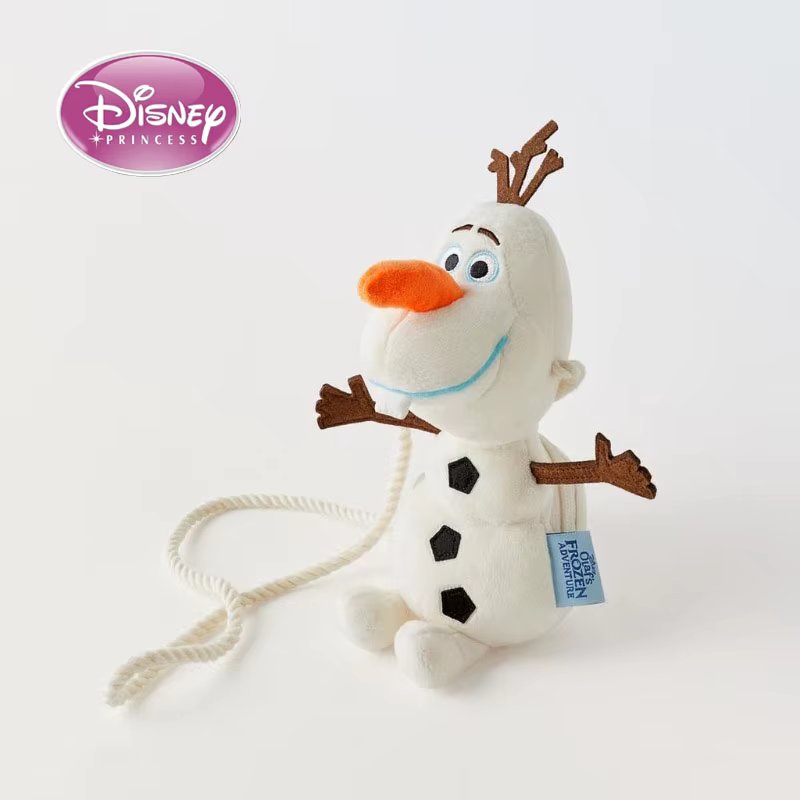 Disney's New "Frozen" Snowman Olaf Plush 3D Children's Mini Cute Mini Crossbody Bag for Boys and Girls