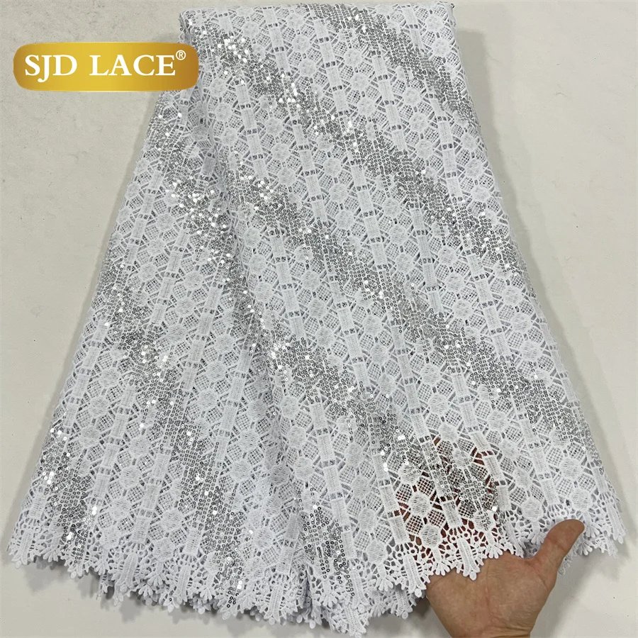 4White Sequins Lace