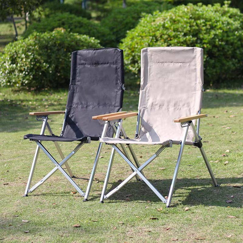 1pc, Foldable Outdoor Chair With Six Adjustable Positions, Aluminum Alloy Camping Chair For Courtyard, Beach, Camping, Fishing