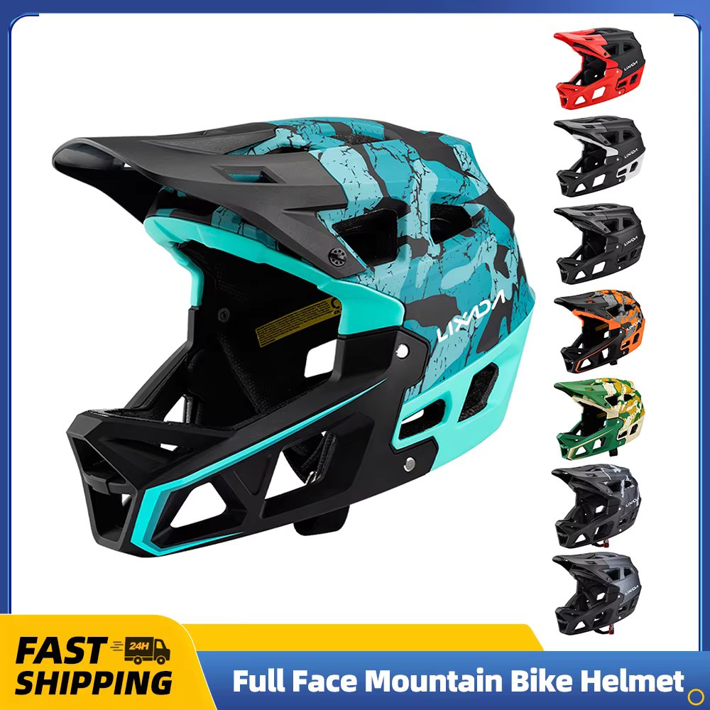 Full Face Mountain Bike Helmet Adult Racing Downhill MTB Helmet for Men/Women Mountain Bike Helmet with Visor Over 31 Vents