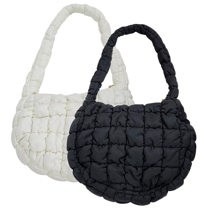 Women Quilting Bag Shoulder Bag Padded Cloud Bag