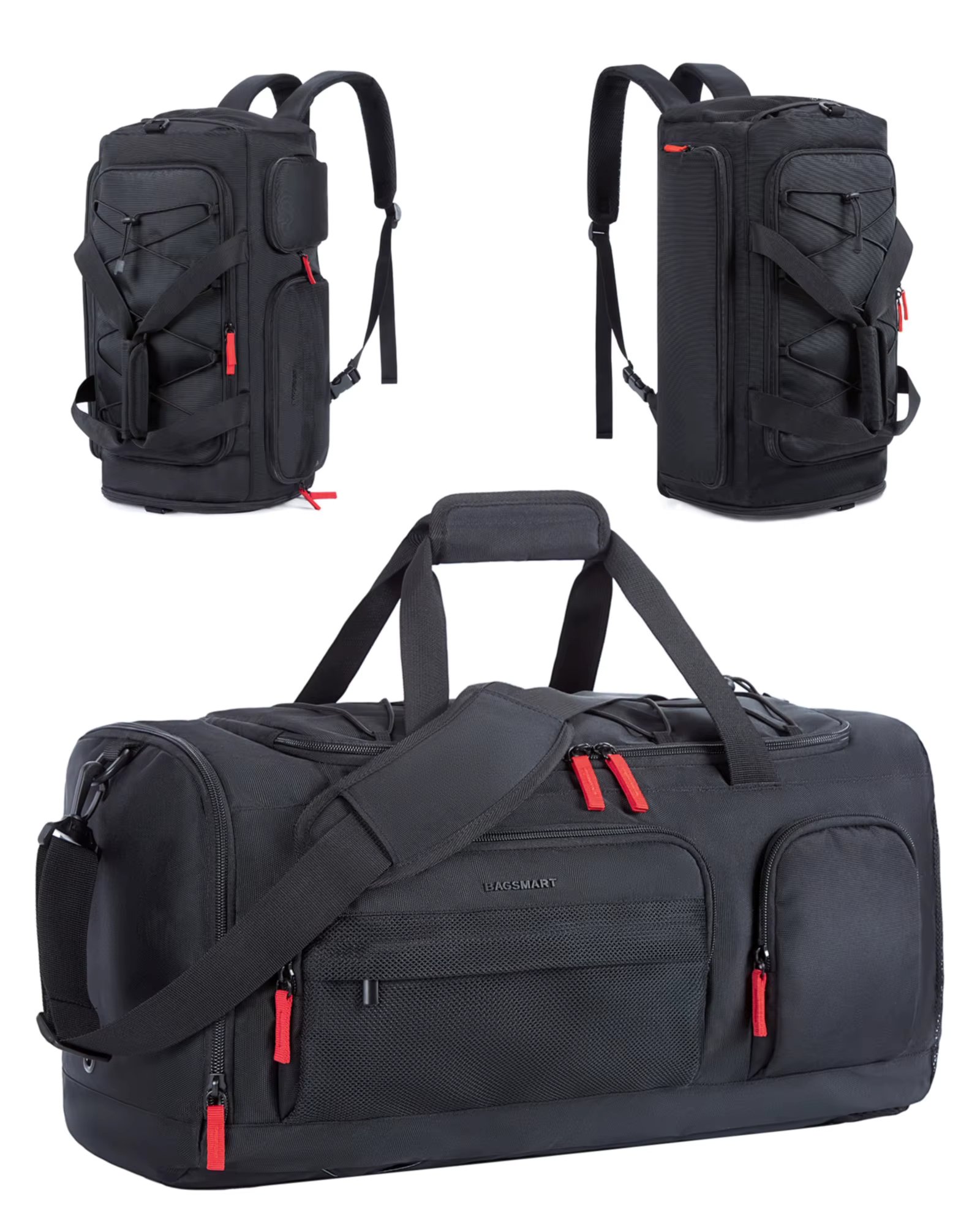 BAGSMART Gym Bag for Women and Men 35L Sports Travel Duffel Bag with Shoe Laptop Compartment Anti Theft Carry On Weekender Bag