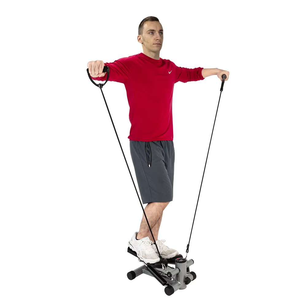 Aerobic Fitness Step Air Stair Climber Stepper Exercise Machine with Non-Slip Pedals Enhanced Connectivity New Equipment Silver