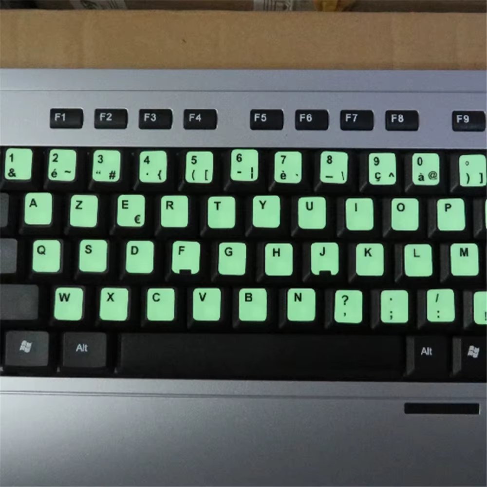 Luminous Adhesive Matte Keyboard Keycap Stickers For French Spanish Arabic English Korean Hebrew Italian German Japanese Russian