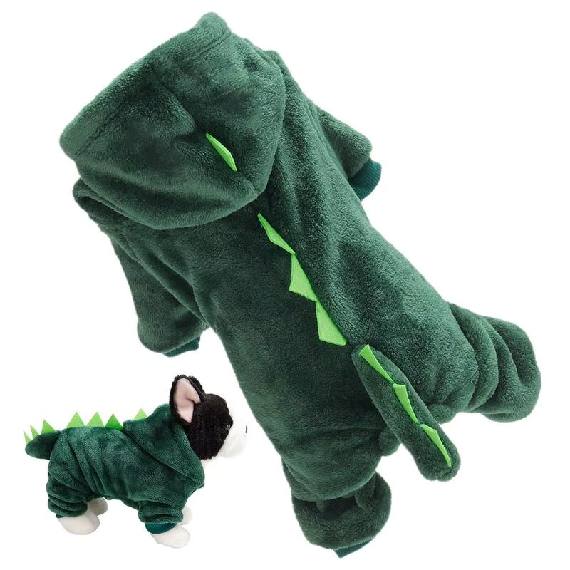Dog Dinosaur Design Costume Dog Clothes Cat Hoodies Soft Breathable Pet Dinosaur Cosplay Hooded Coat For Medium Small Puppy Cat