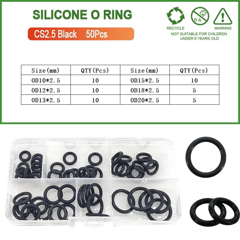 Black 50Pcs CS2.5mm