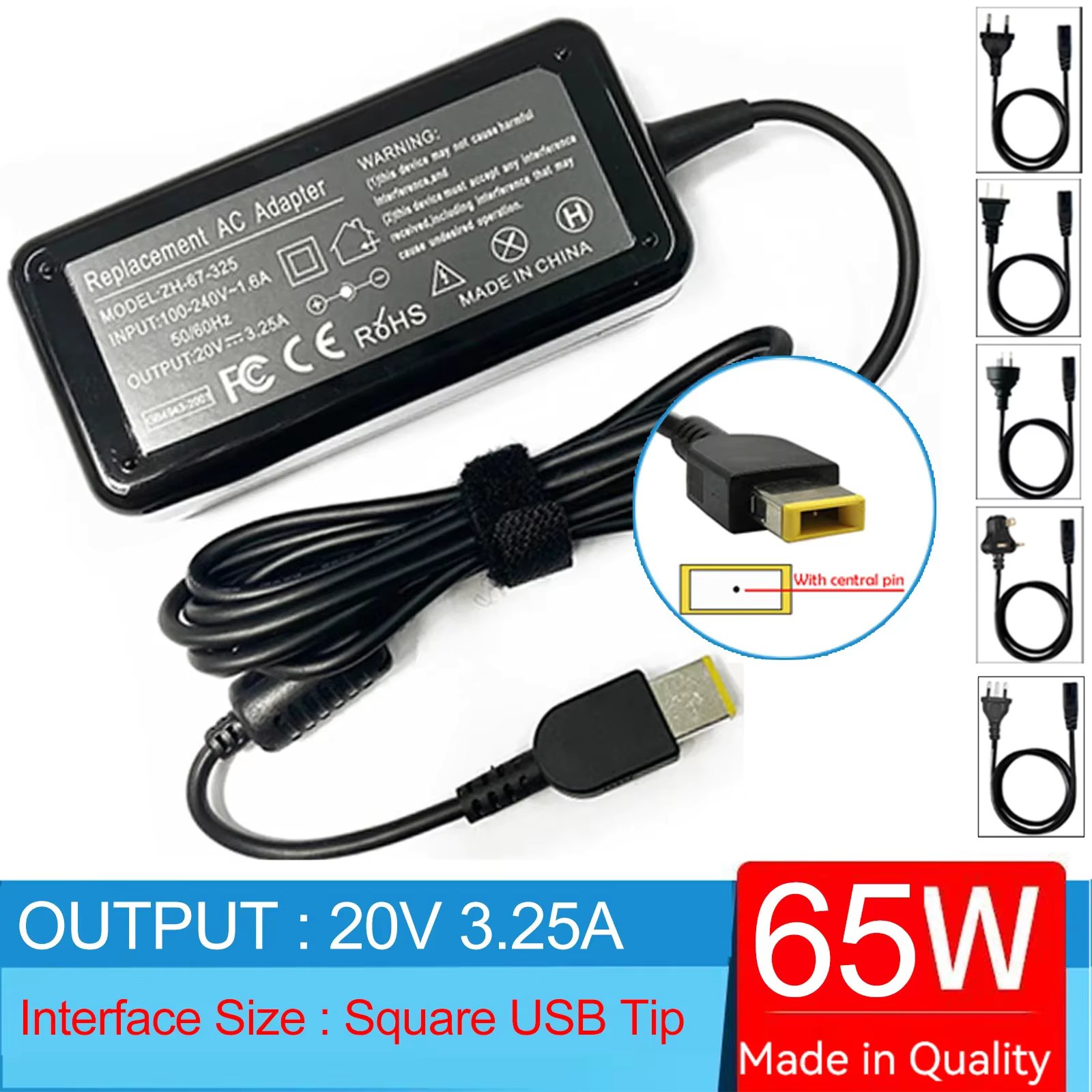 20V 3.25A Laptop AC Adapter Charger for Lenovo Yoga 500-15IHW 500-14IBD 730-15IWL 500-15ibd 500-14ISK 500-15IBD 730 730-15IKB