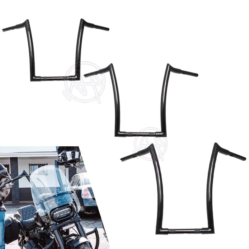 25mm 1" Motorcycle 14" 16" 18" Riser  APE Motor Hanger Bars 1-1/4" Motorcycle Handlebars Z Bar For Harley Sportster 48 Touring