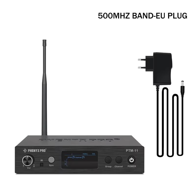 PMT-11-500 | Single Mono Wireless IEM Transmitter for PTM-11 (500MHz）with EU plug