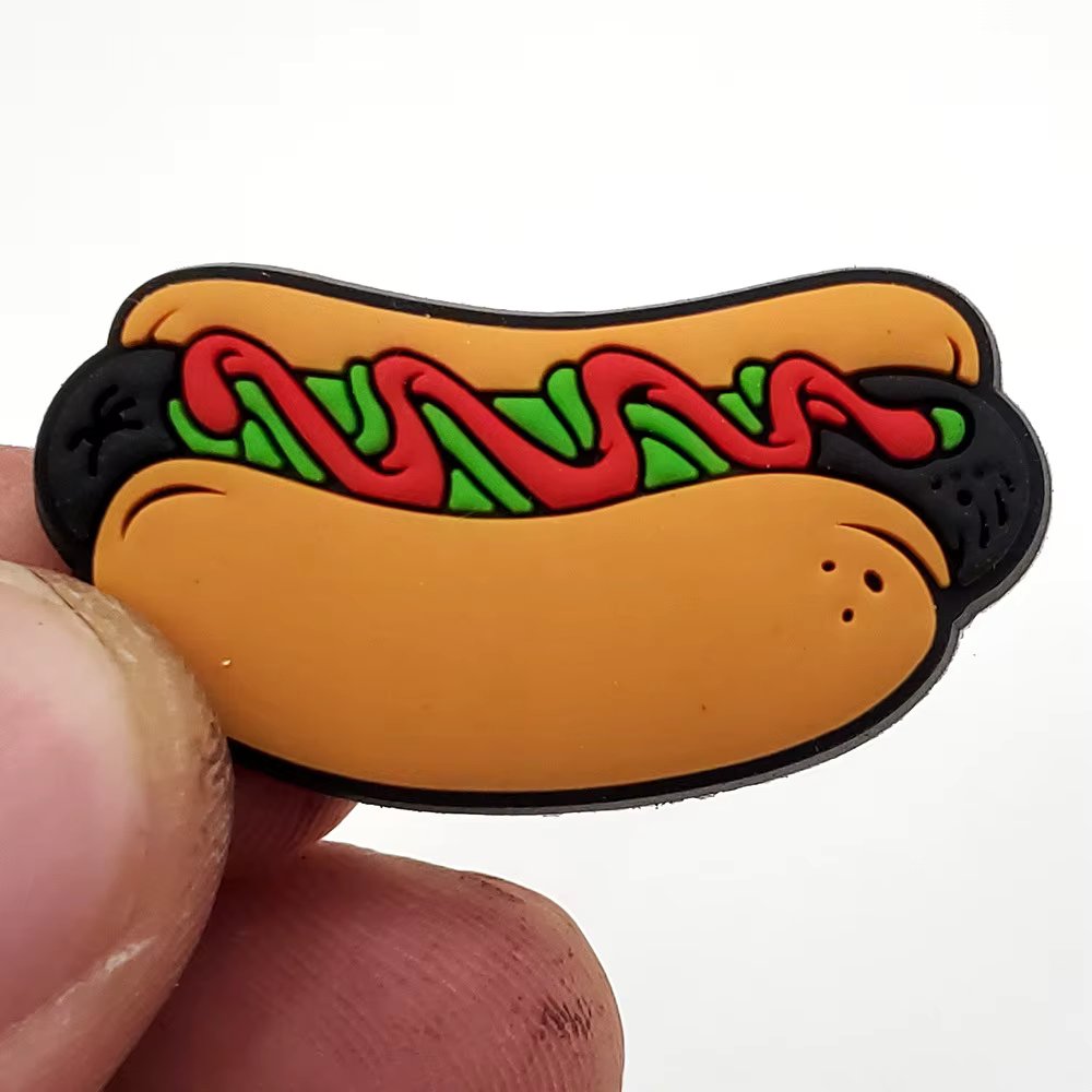 1pc Delicious Food Pins Shoe Charms For Crocs Shoe Accessories  Jeans Women Sandals Buckle Kids Favors Men Boy Girl Xmas Giftt