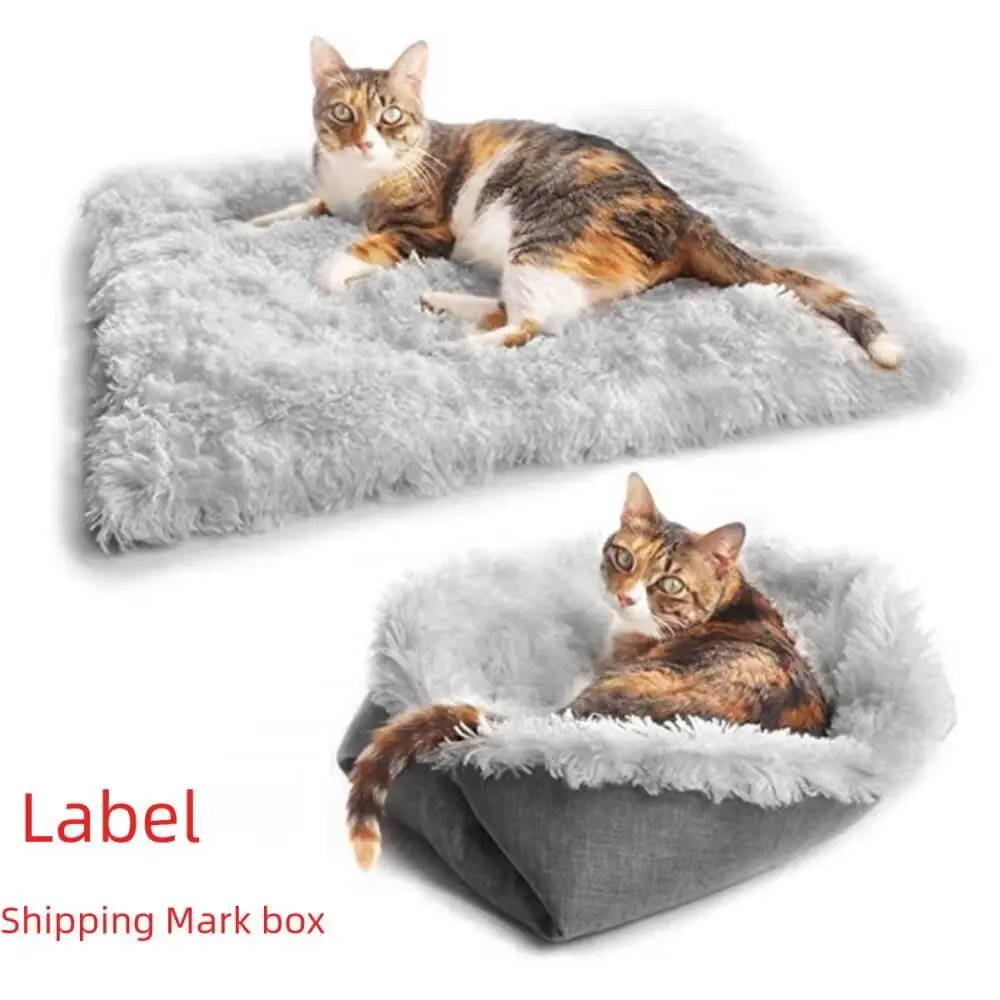 Pet Cushion Plush Kennel Mat Dual Foldable Washable All Season Universal Cat Bed Brand