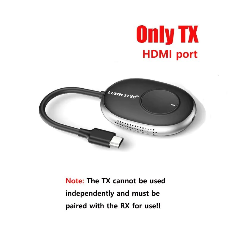 Lemorele Wireless HDMI Video Transmitter and Receiver Extender Adapter TV Stick Dongle Kits 1080P for Monitor Projector laptops