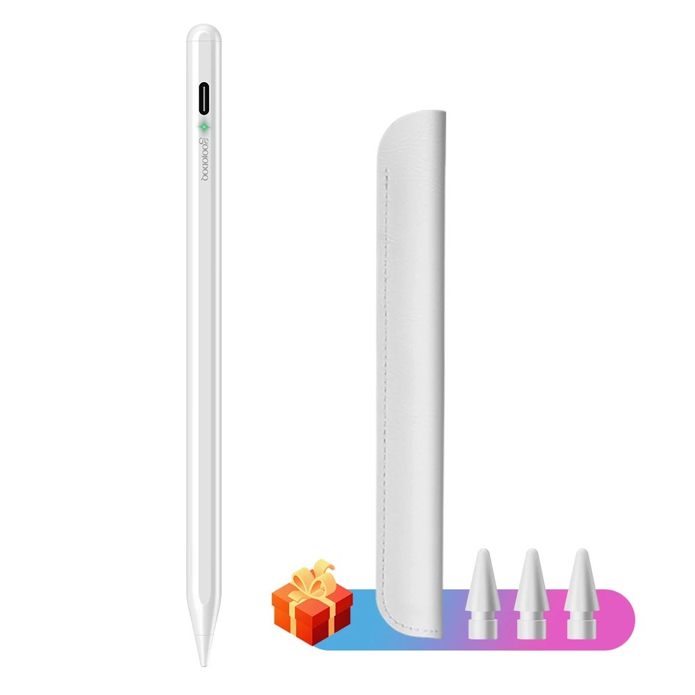 For Apple Pencil 2 1 iPad Pencil, GOOJODOQ Bluetooth Stylus Pen for iPad Pen Pro 11 12 9 Air 4 Air 5 2018-2023 for Apple Pencil