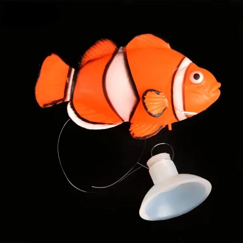 Vivid Silica Gel Fishes Artificial Luminous Fish Clownfish Guppy Floating Ornament Fish Tank Aquarium Decorations