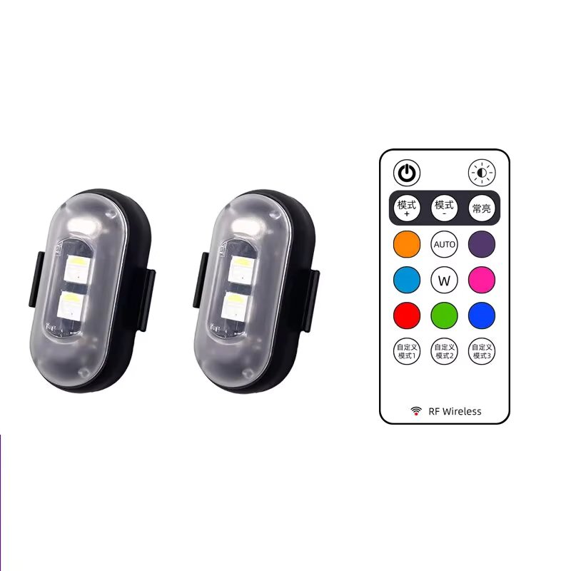 Car Strobe Light 8Color Remote Motorcycle Flash Led Anti-collision Warning Lamp Waterproof Wireless Remote Control For Car Bike