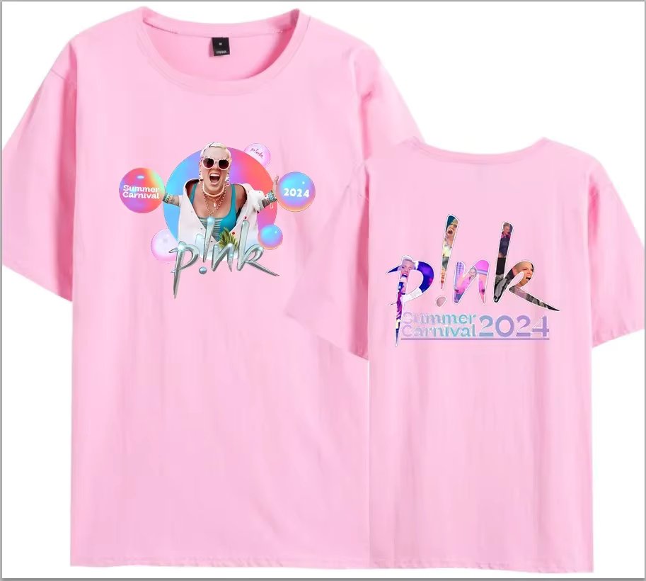 Cotton 100% P!nk Pink Singer Summer Carnival 2024 Tour T-shirt Fan Lovers Shirt Music Tour Shirt Trustfall Album Concert Tops