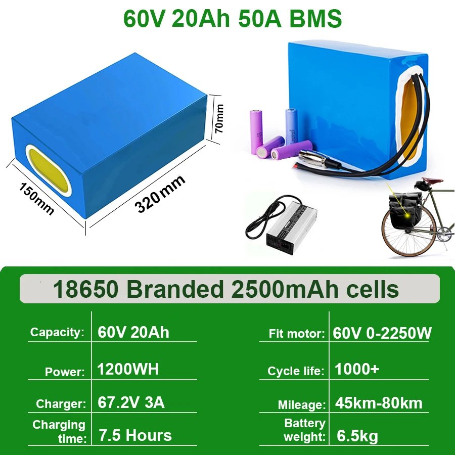 60V20Ah 50A BMS