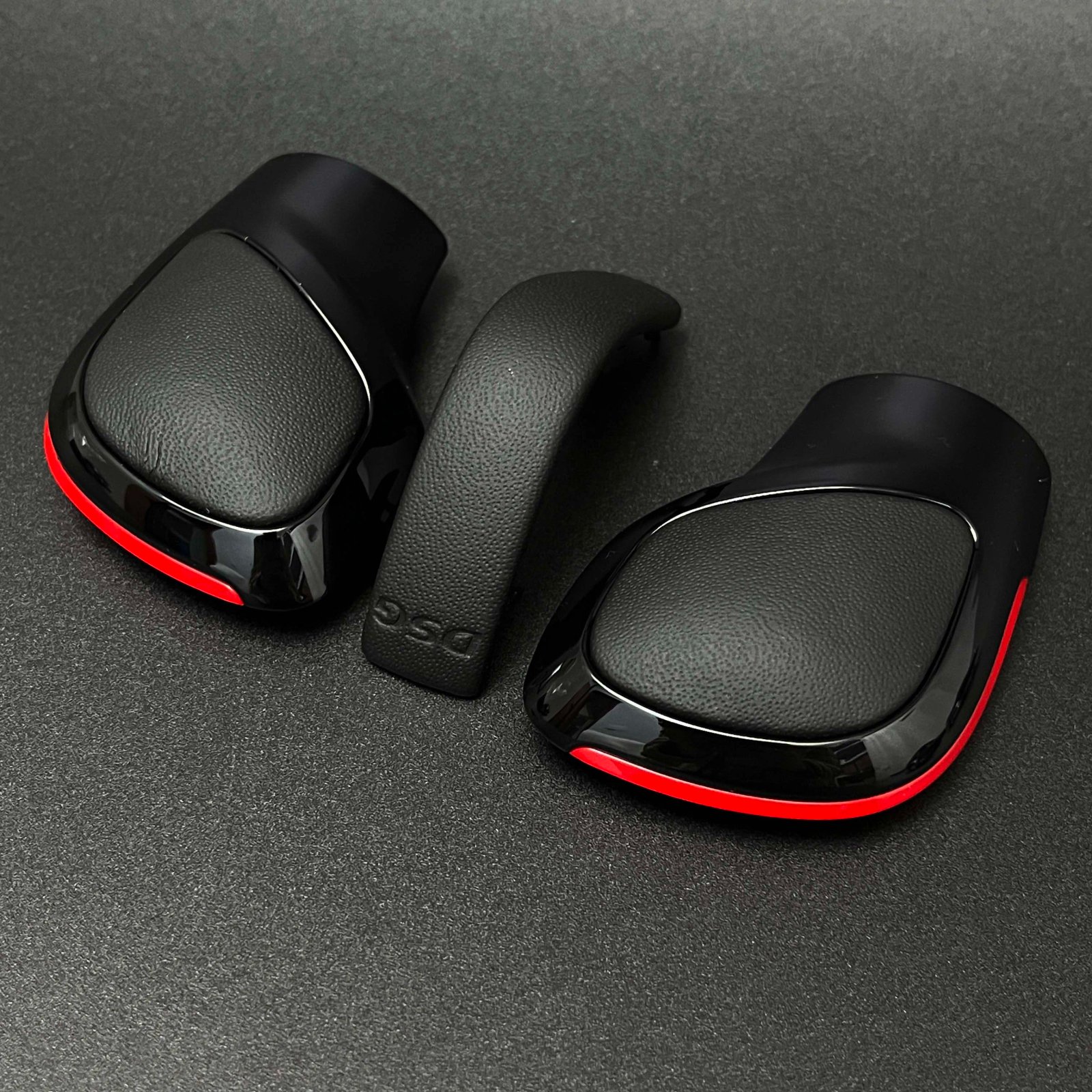 3PCS Red Leather