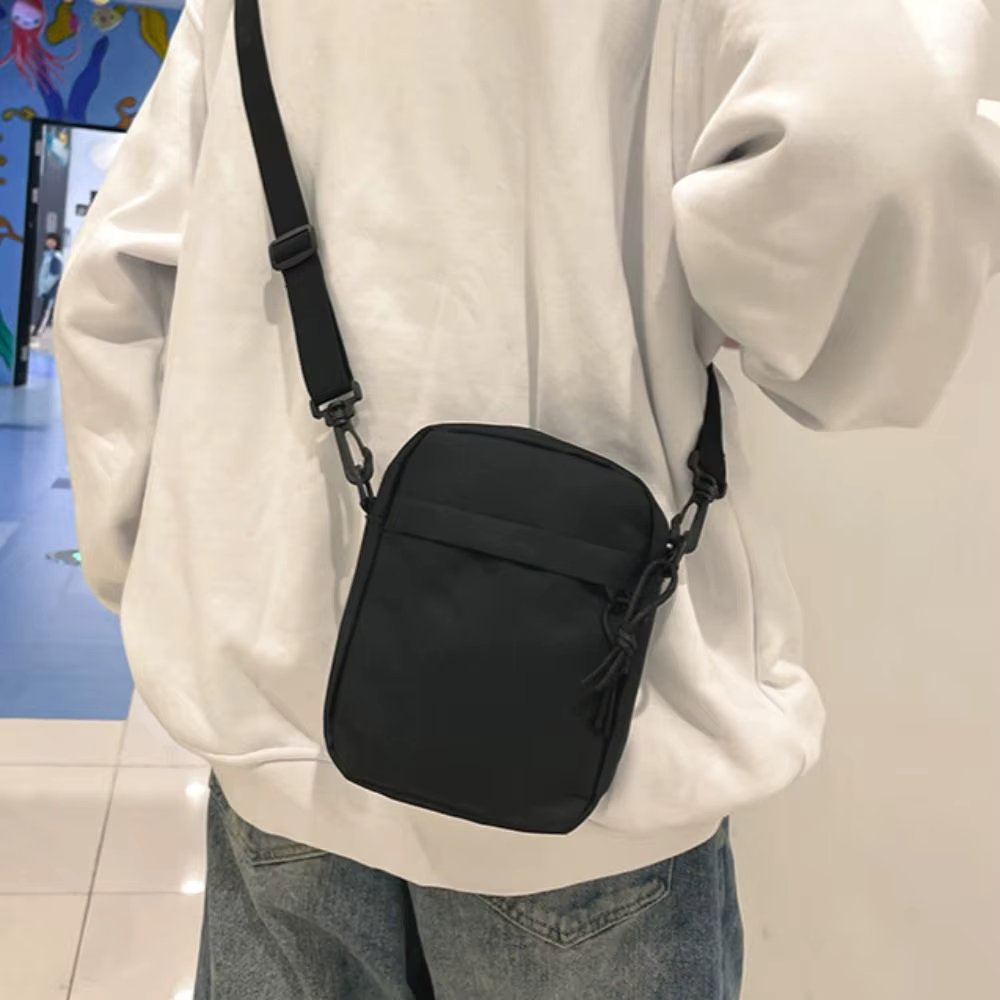High Quality Oxford Cloth Crossbody Bags Black White Khaki Minimalists Shoulder Bag Long Shoulder Strap Tote Bag Men Women