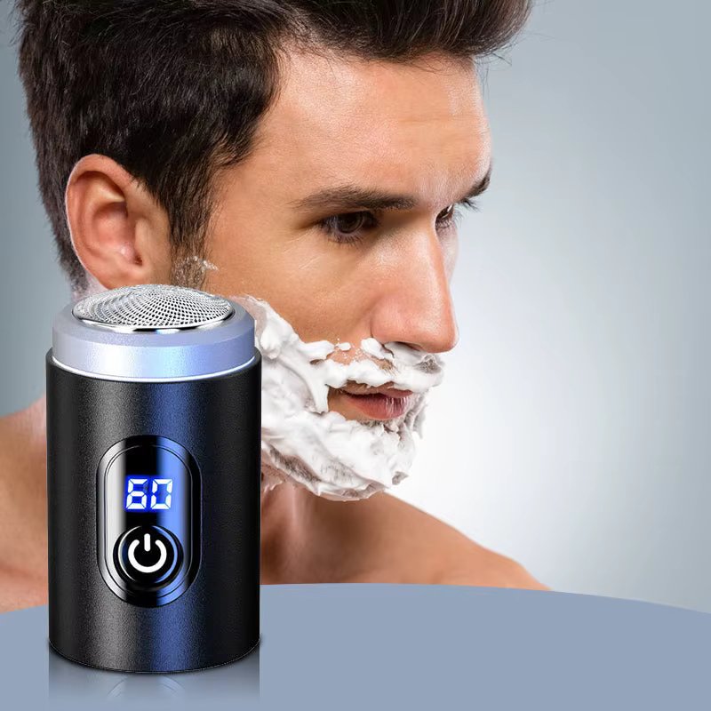 Mini Electric Shaver USB Charging Pocket Travel Razor Portable Wireless Detachable Shaver with Digital Display Beard Razor