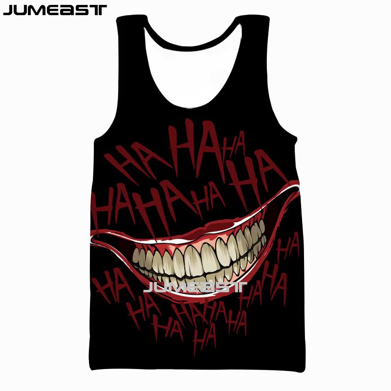 Jumeast Brand Men Women 3D Printed Vest Joker Streetwear Harajuku Oversized Short Sleeve Sport Pullover Summer Tank Tops Tees