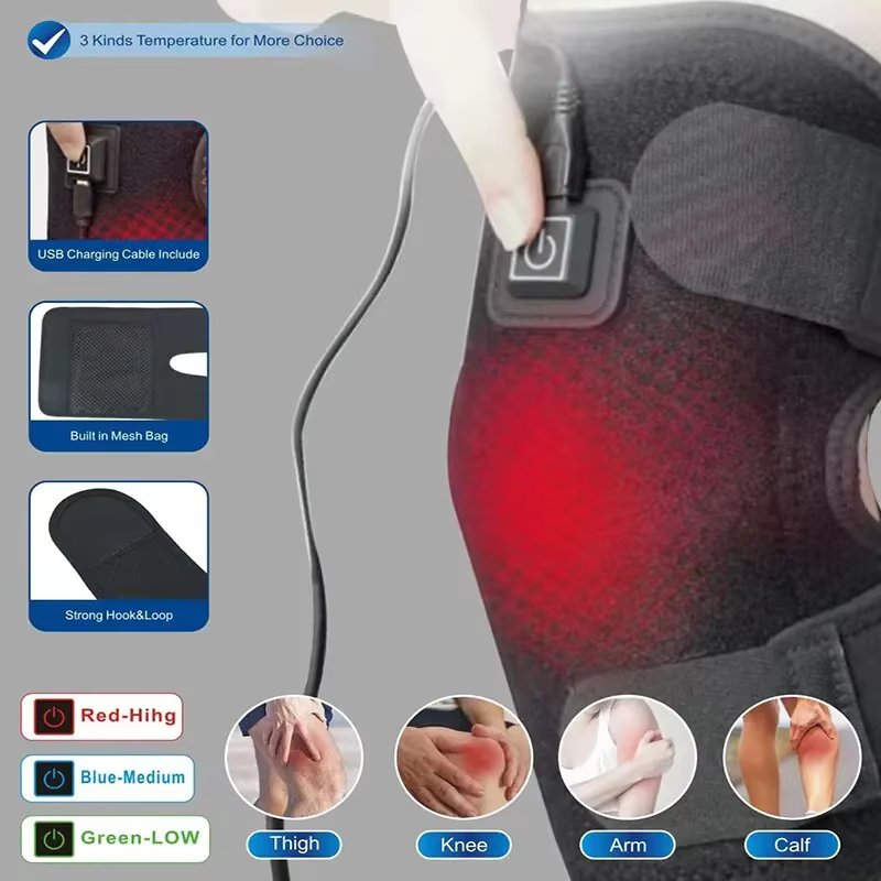 Electric Knee Heating Pad USB Heated Knee Brace Support for Arthritis Joint Old Cold Leg Knee Warmer