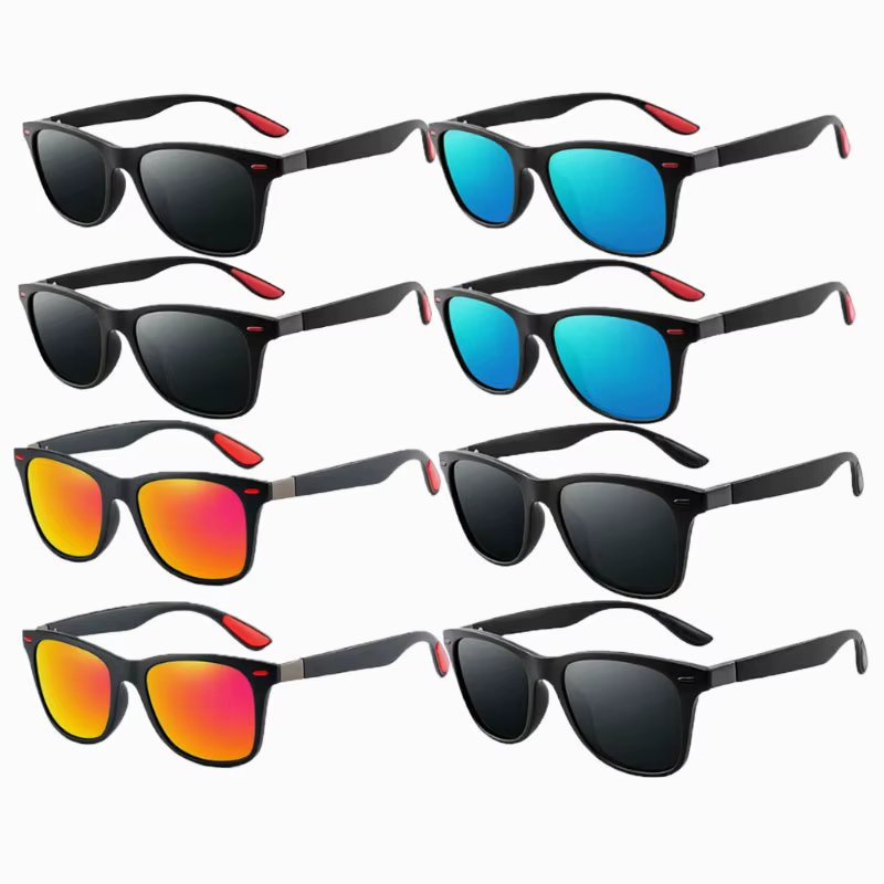 4pcs Retro Sun Glasses Men Women Fashion Sports Driver's Vintage Sun Glasses for Man Female Brand Design Shades Oculos De Sol