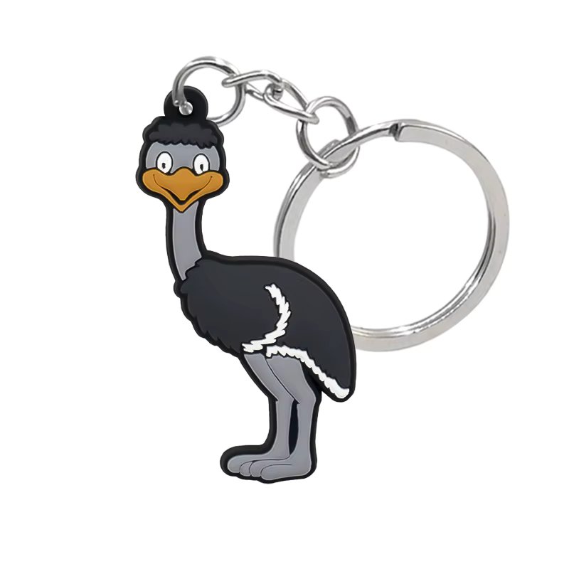 1/11pcs Australia Cute Animals PVC Keychain Koalas Kangaroos Key Ring Platypus Emus Keys Accessories Funny Gift for Women Kids