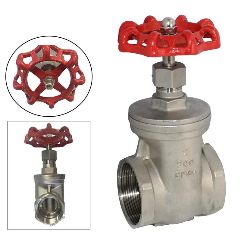 1/2" 3/4" 1" 1-1/4" 1-1/2" 304 Stainless Steel Water Pipe Internal Thread Gate Valve Z15W-16P Water Meter Valve Straight Through