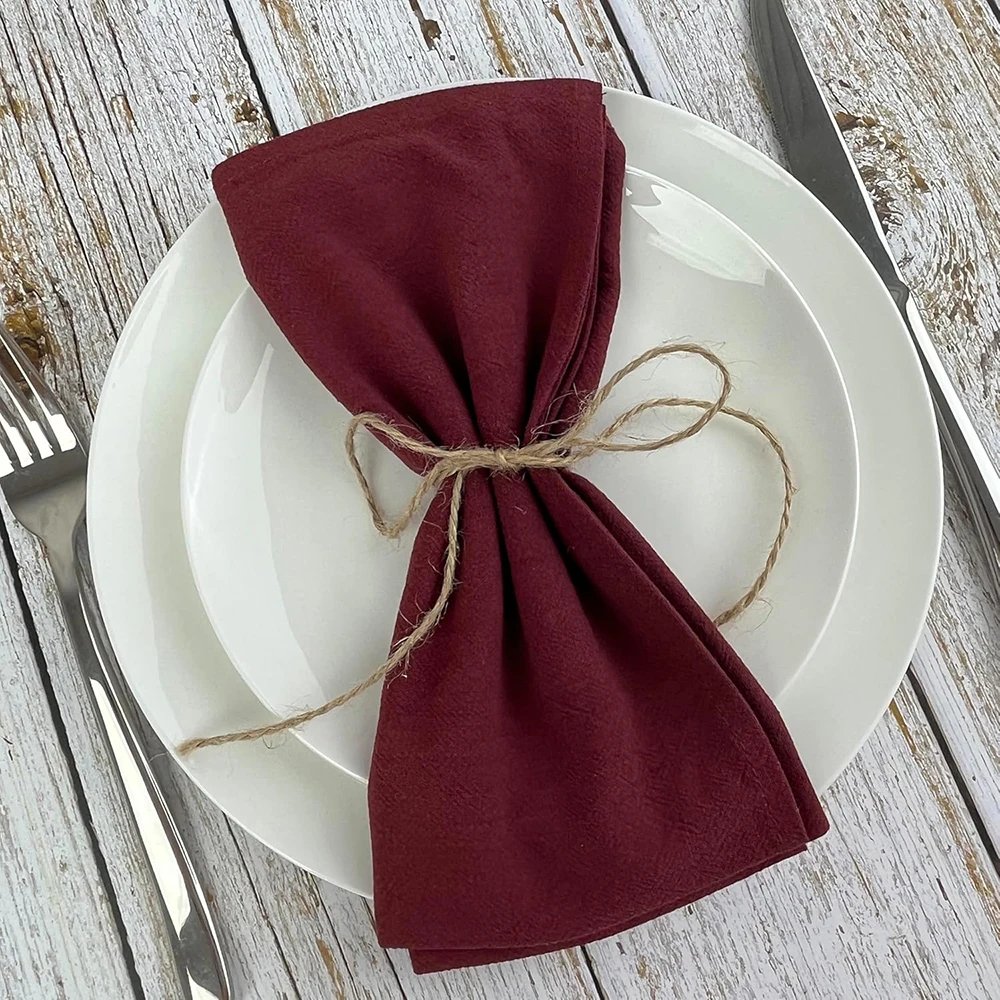 6PCS burgundy