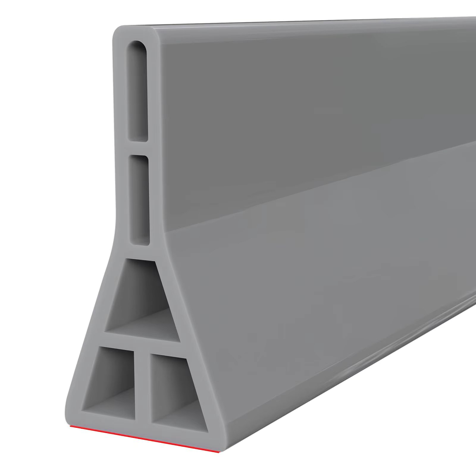 3.5" High Shower Threshold Water Dam, 39 IN Shower Water Splash Guard for Curbless Bath Shower Threshold Water Barrier Stopper