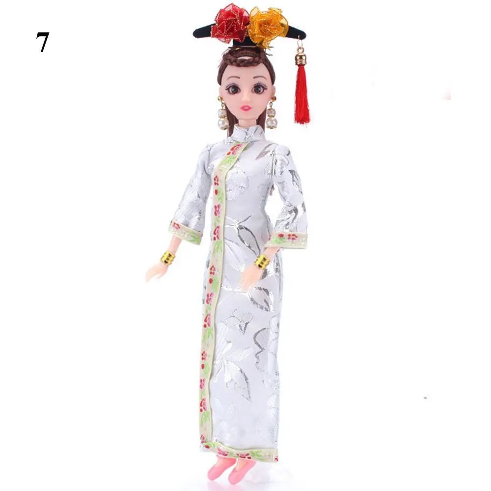 Handmade 30cm Doll Accessories Unique Dress Clothes For Chinese Traditional Dress Cheongsam Style Evening Dress 1/6 Doll Clothes