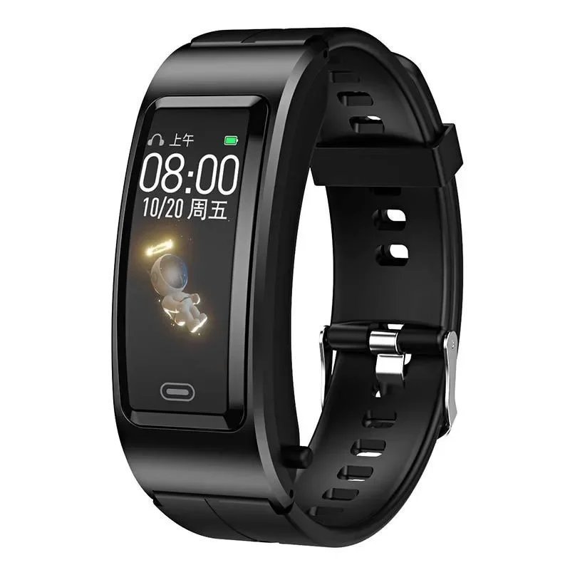 KLW B7 2in1 Bluetooth Ear Smart Bracelets Sleep Monitoring Sports Step Counting Alarm Clock Reminder  Heart RateTalk Band