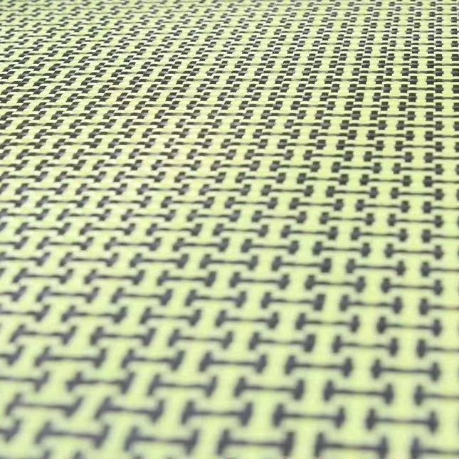 Yellow Kevlar & Carbon fiber mixed Cloth Hybrid H Pattern Carbon Kevlar Fiber Fabric 1000D 3K 200gsm 20cm/30cm/50cm x100cm