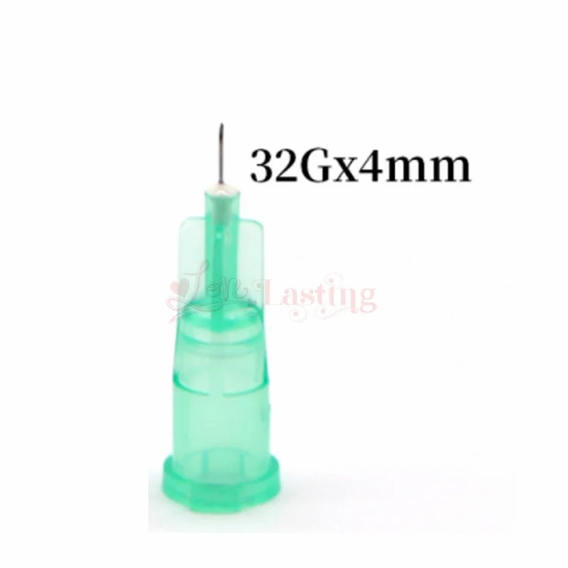 20pcs Superfine 32G 4mm 6mm 13mm Painless Small Needle Irrigator Eyelid Tool Parts For Teeth Disposable Syringes Tattoo Needles