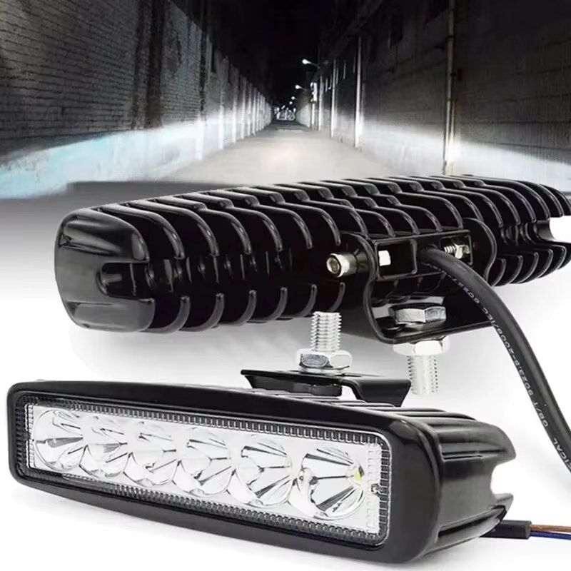6 LED Car Work Light High Bright Spotlight Universal Offroad Automobile Truck Driving Fog Headlights DRL Driving Lamp 12V