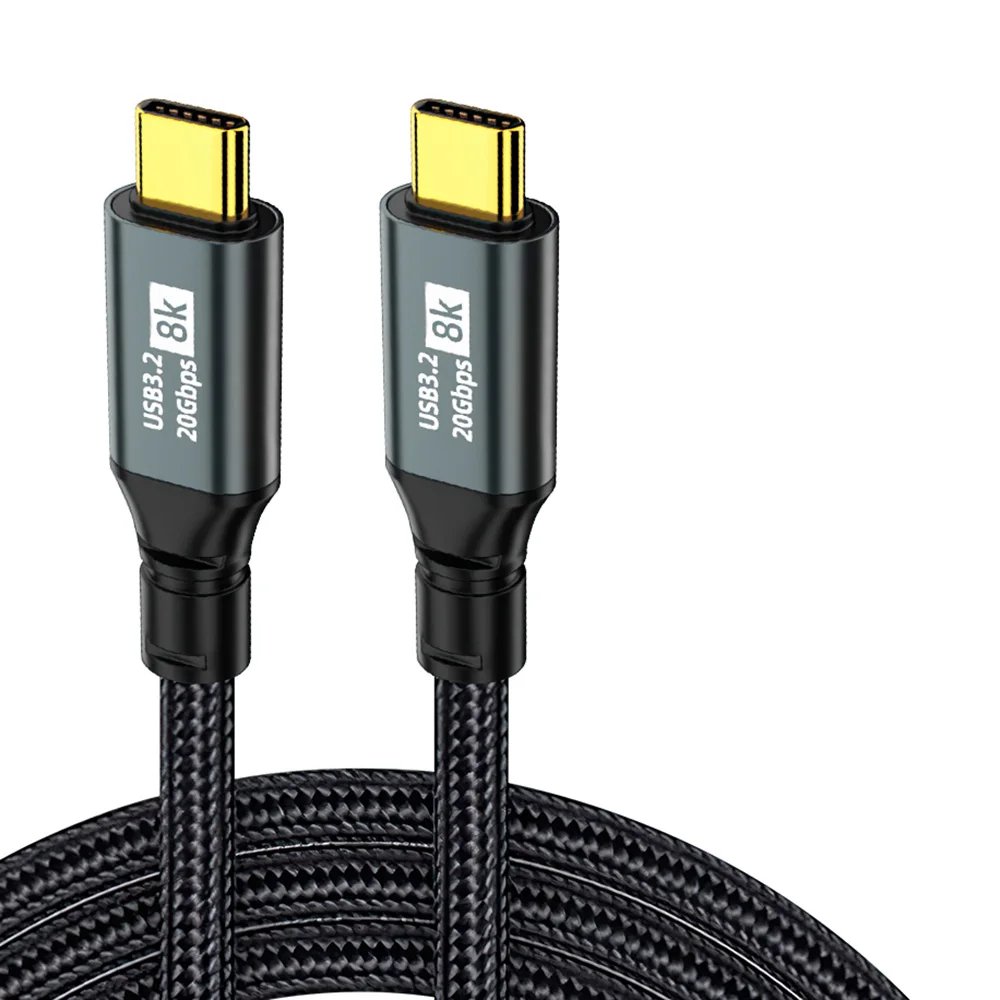 8K 60HZ 100W 20Gbps USB 3.2 Gen 2 Type C to C For iPhone 15 Macbook Air Pro Samsung TV Hard drive 5A Data Charger PD Fast charge
