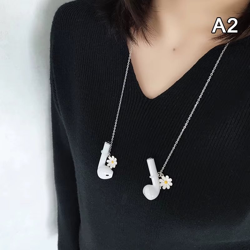 Anti-Lost Chain Daisies Headphone Chains Strap Women Wireless Earphones Retention Necklace Gifts For Airpods Earphone Accessory