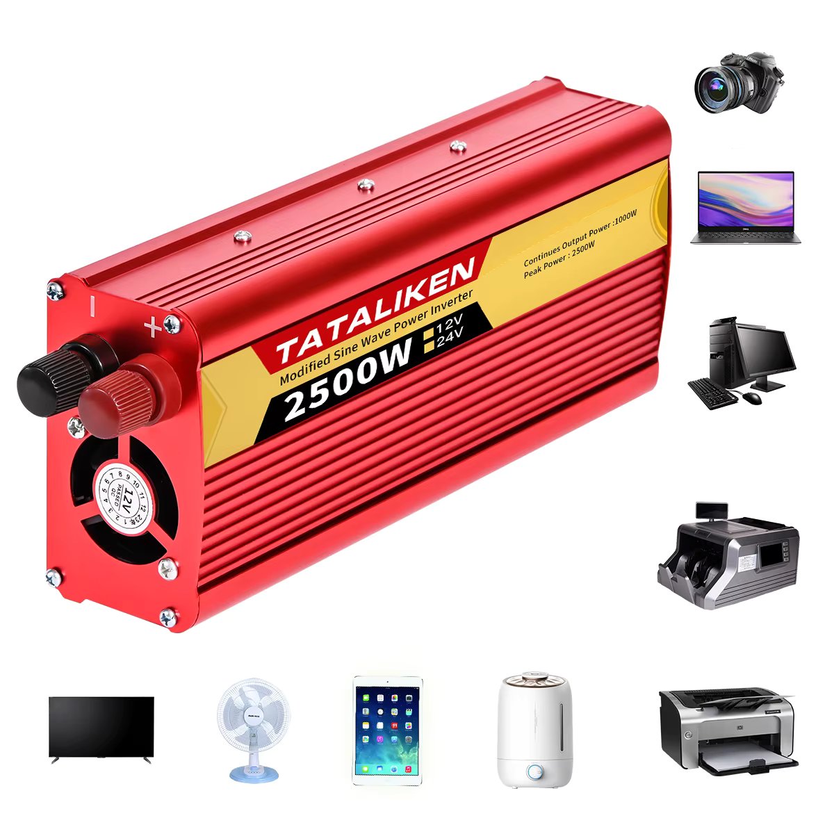 Modified Sine Wave Inverter DC12V/24V to AC110V 600W 1500W 2000W 2500W Power Voltage Converter 60HZ