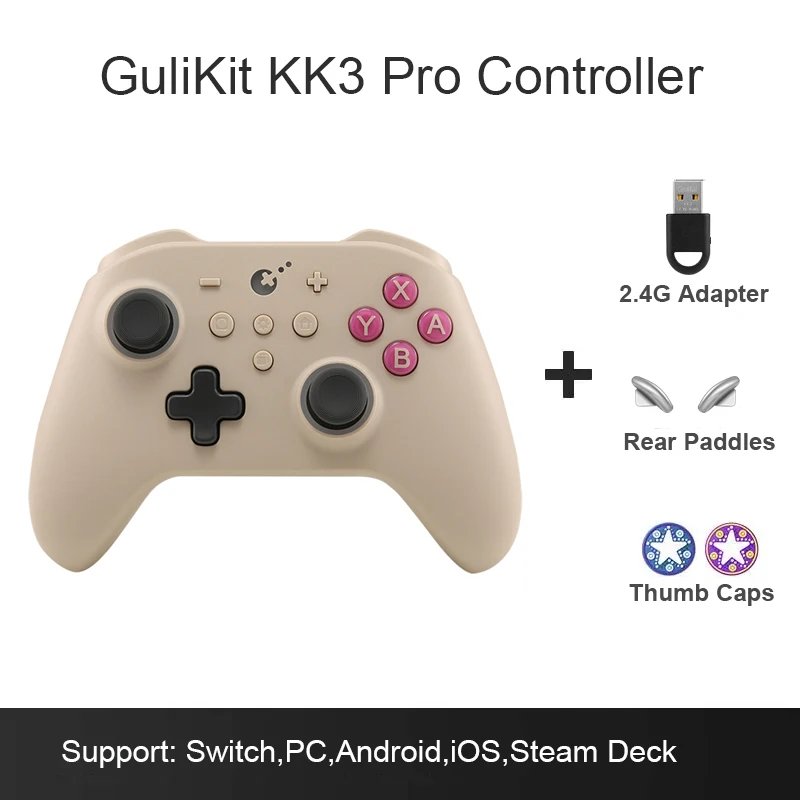 GuliKit KK3 Pro Controller with Hall Effect Joysticks & Triggers KingKong 3 NS38 Gamepad for Windows Nintendo Switch Android iOS