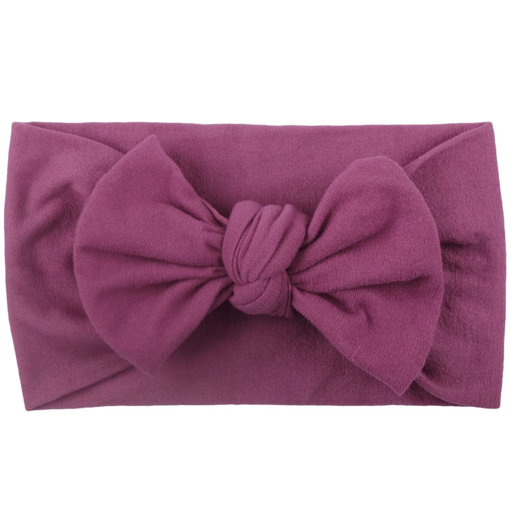 2019 Brand New Cute Kid Girl Baby Toddler Bow Headband Solid Hairbands Accessories Headwear Head Wrap Big Bow Photo Props Gifts