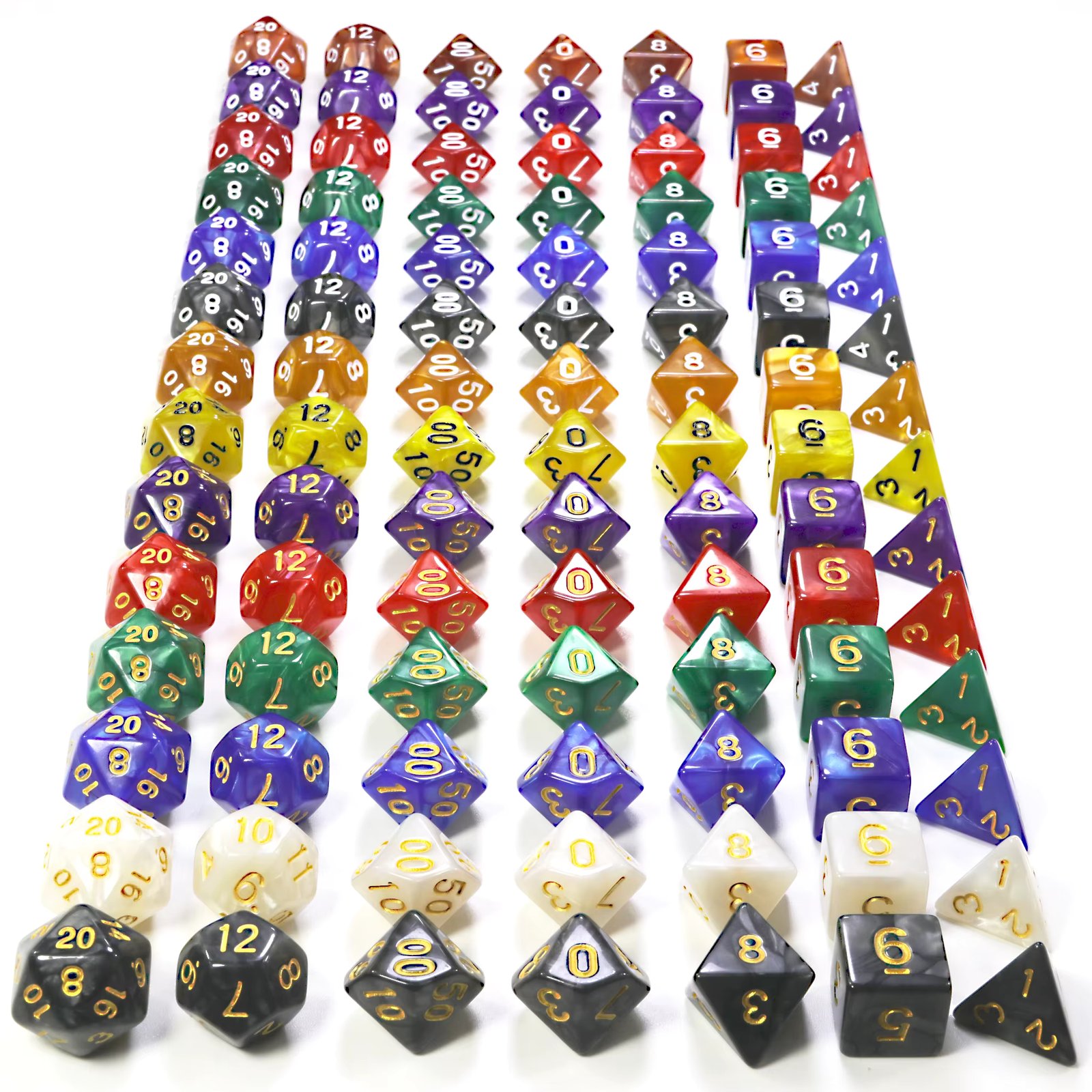 Custom Dice DND Marble Dice Various Colours Available And Beautiful Marble Effect Pearl Veins Effect For Party Roll Playing Game